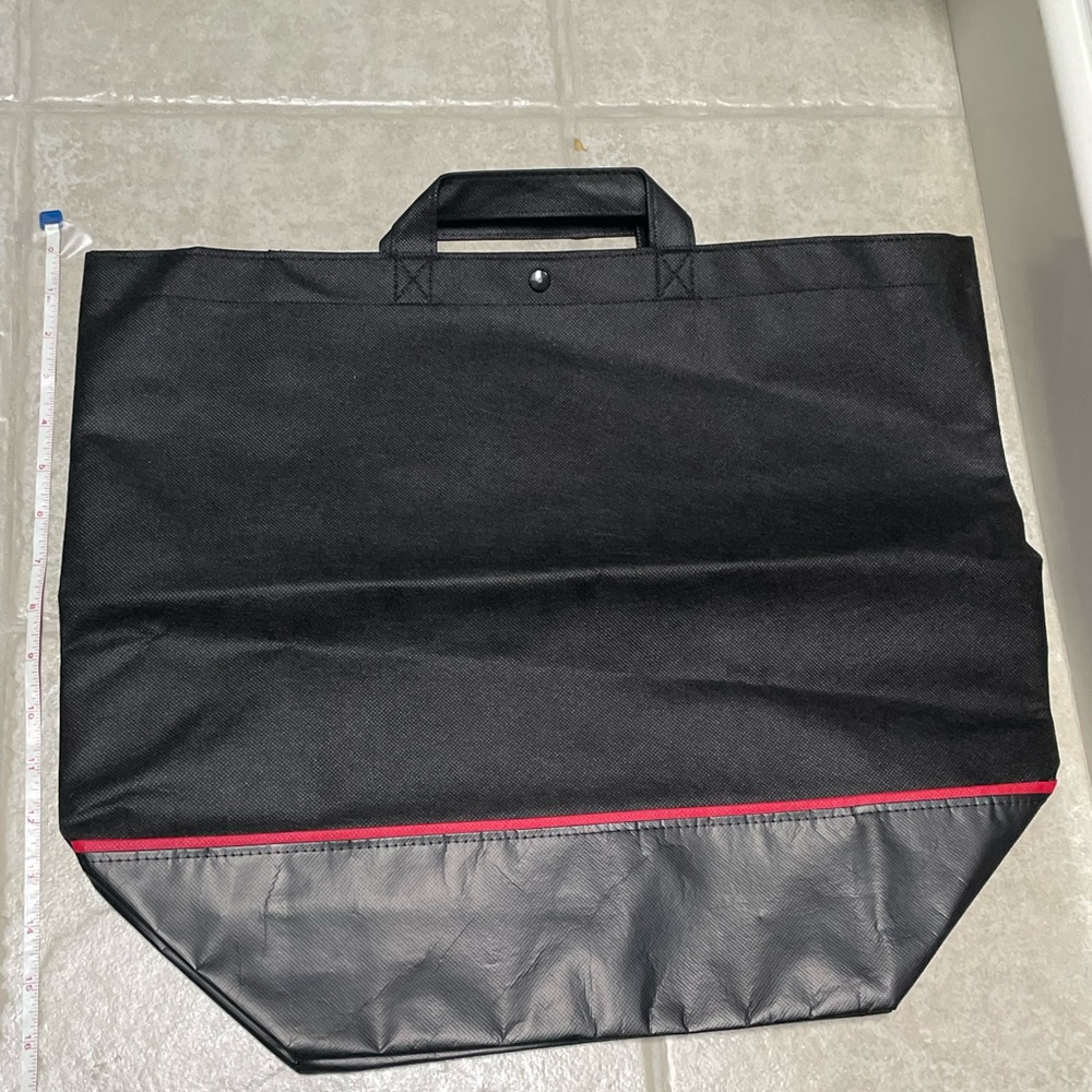 Lululemon Black Tote Bag with Red Trim